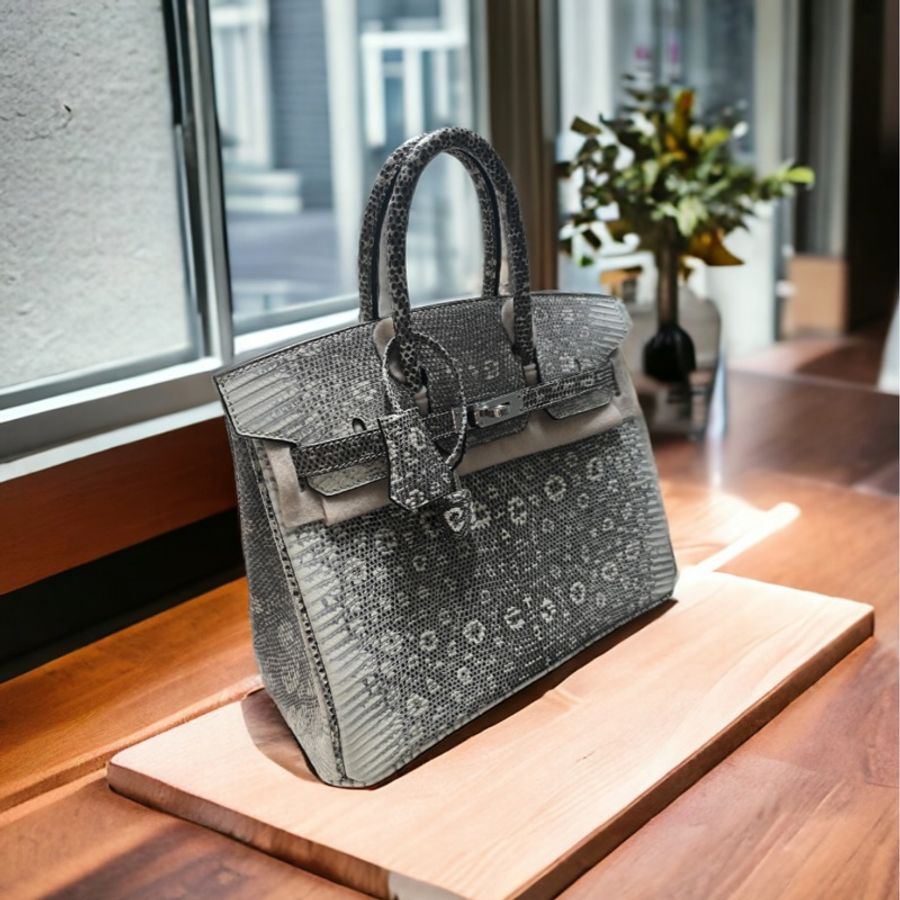Hermes Birkin 25 (Lizard)蜥蜴皮 銀扣-6