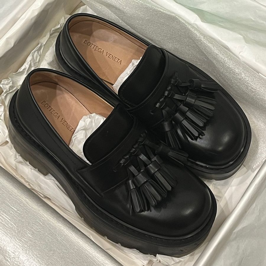 BV 流蘇冰底厚底樂福鞋🧊Bottega Veneta Tassels Loafers on high sole-11