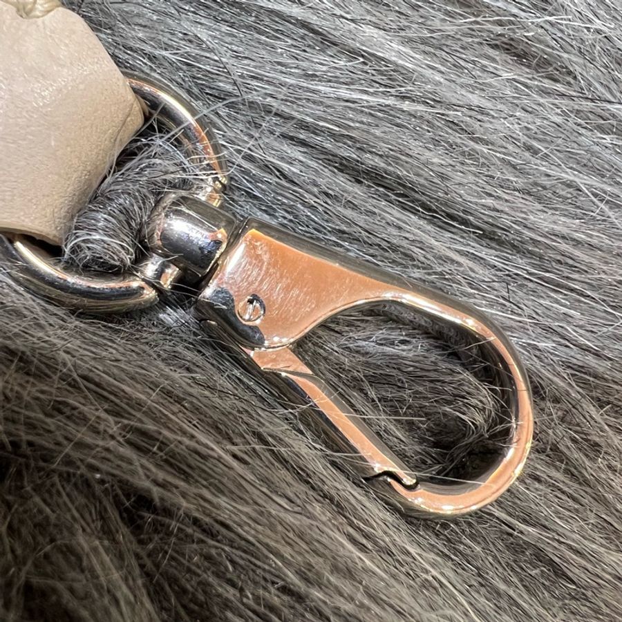 Tods 杏色 米灰 牛皮 銀釦 箱包 Trunk 豆豆 斜背包-18