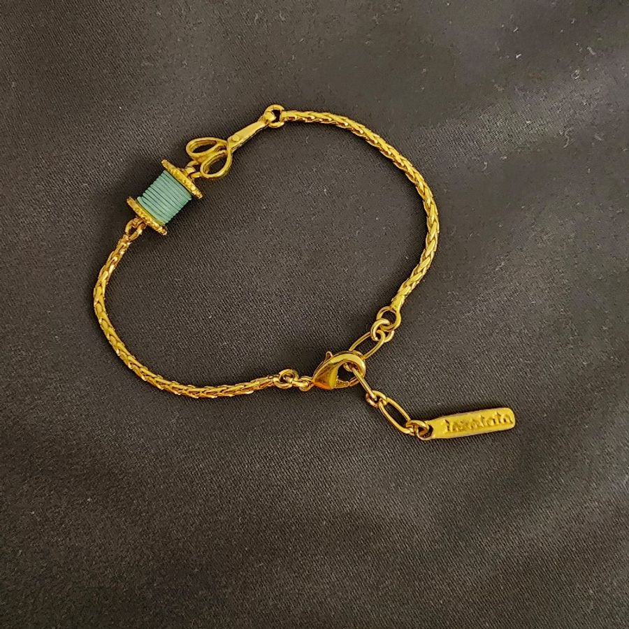 taratata bijoux 法國琺瑯飾品 仿舊剪刀線圈手環-5