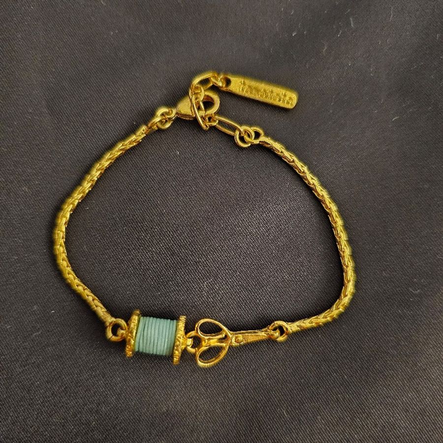 taratata bijoux 法國琺瑯飾品 仿舊剪刀線圈手環-1