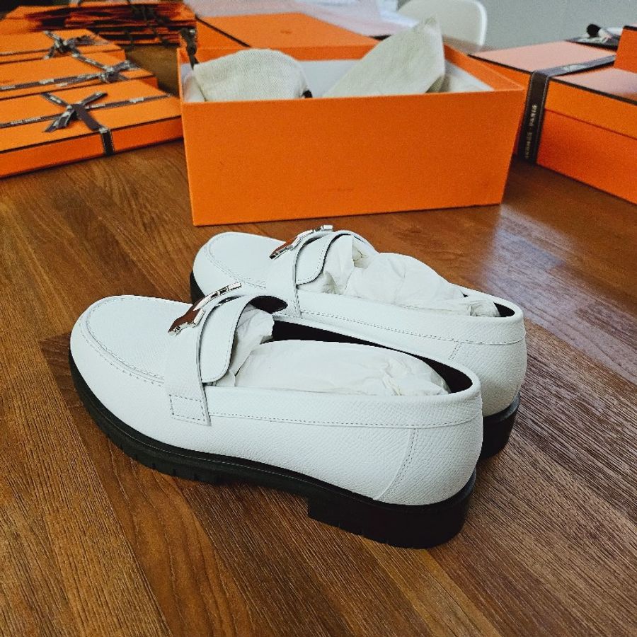 (全新品)HERMES樂福鞋epsom皮質-4