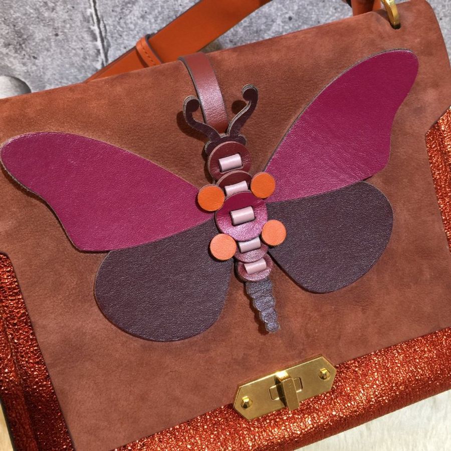 Anya Hindmarch 雙拼色 蝴蝶 二用包/肩背包/斜背包-2