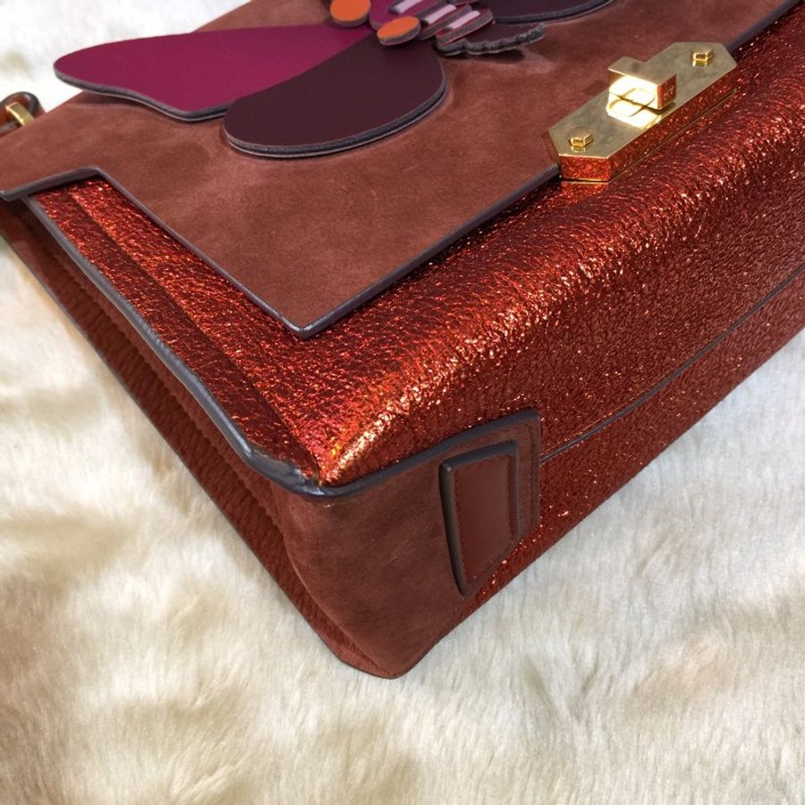 Anya Hindmarch 雙拼色 蝴蝶 二用包/肩背包/斜背包-3