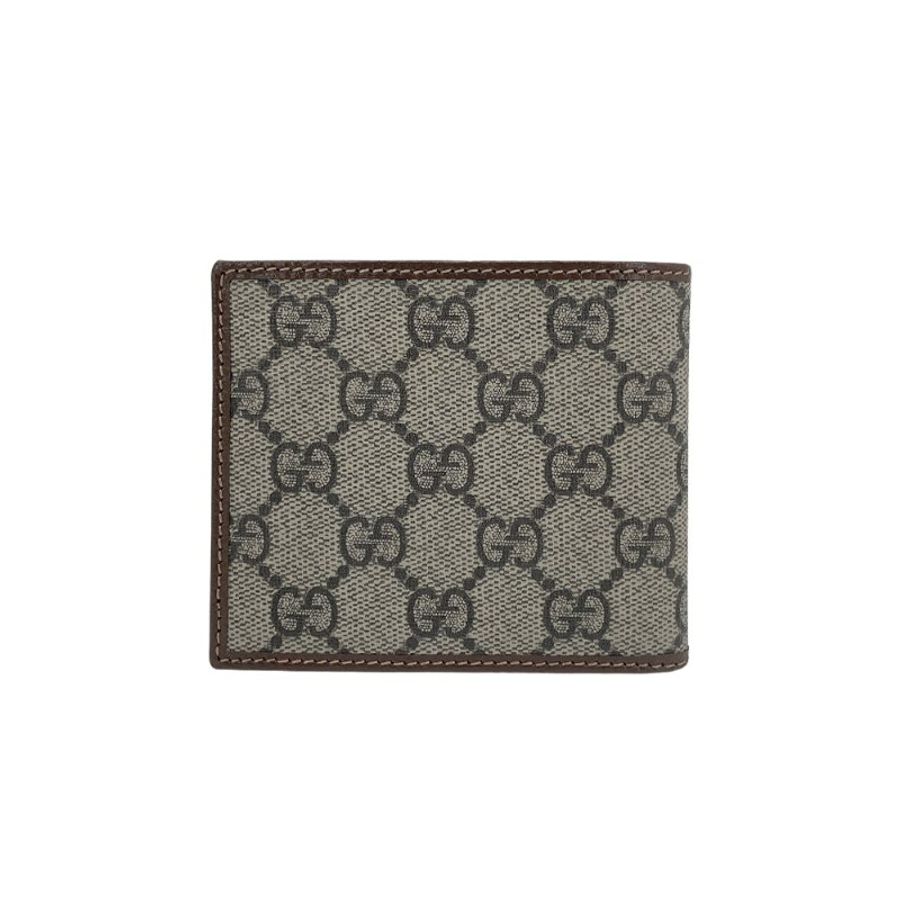 Gucci Interlocking 皮革飾邊八卡對開短夾(671652-咖)-2