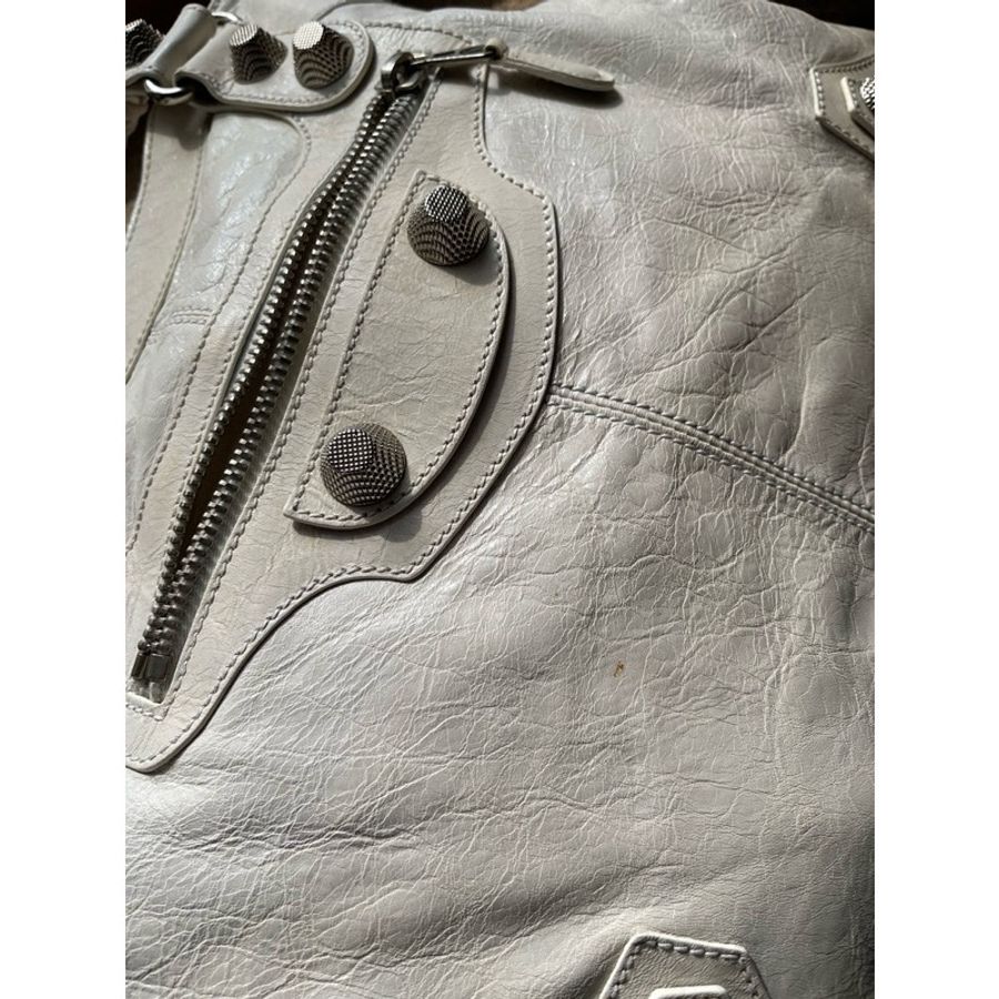 BALENCIAGA  白機車包 肩背包 巴黎世家 大釦系列 精品包-2