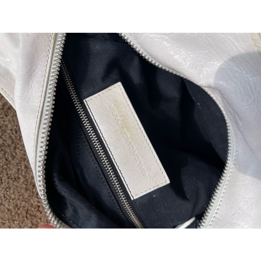 BALENCIAGA  白機車包 肩背包 巴黎世家 大釦系列 精品包-7