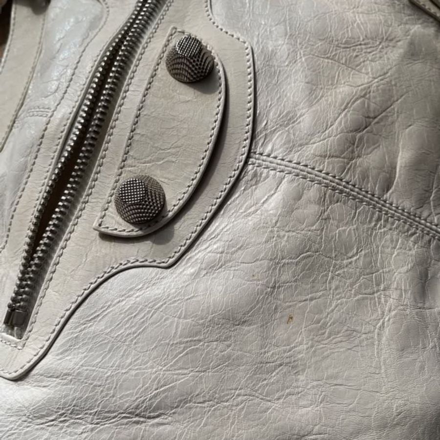 BALENCIAGA  白機車包 肩背包 巴黎世家 大釦系列 精品包-13
