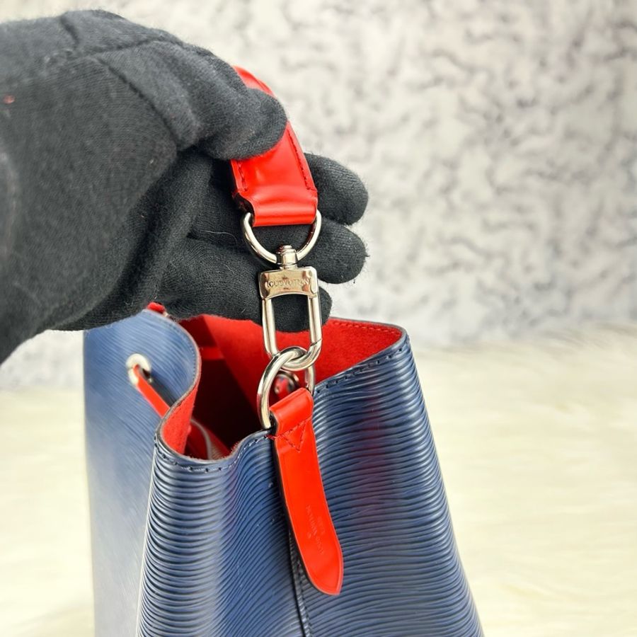 Louis Vuitton LV EPI M54367 水桶包 靛藍/紅-22