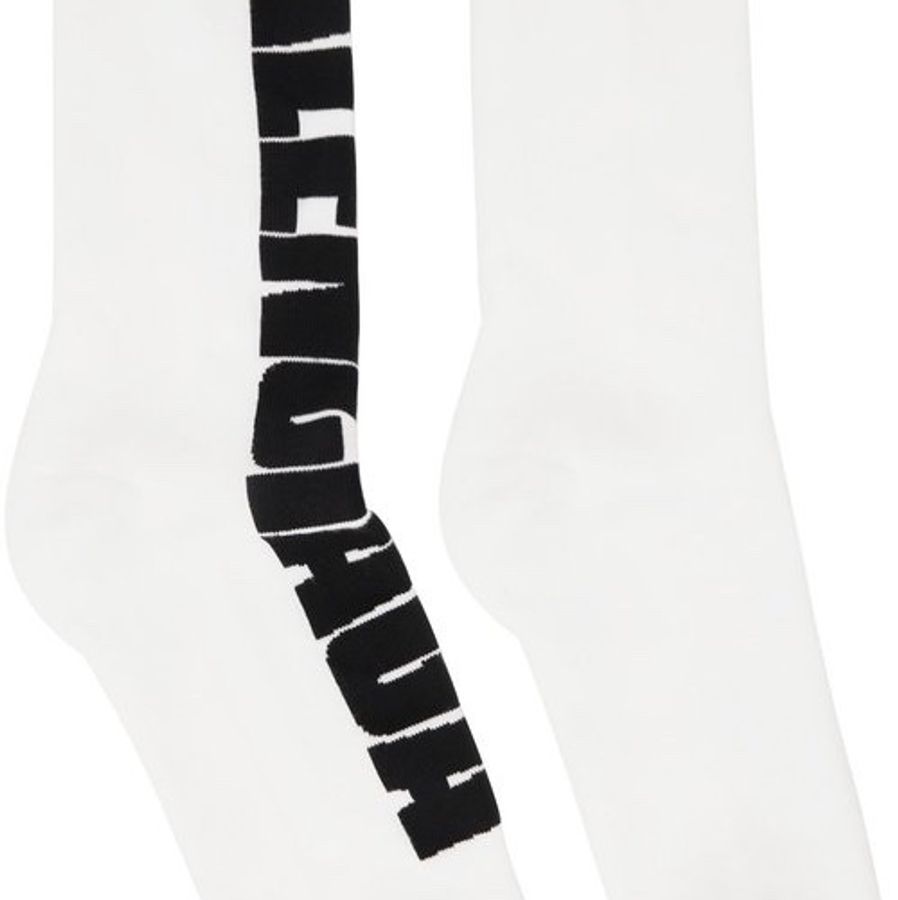 巴黎世家襪子🧦Balenciaga Men's Logo Socks in White-7