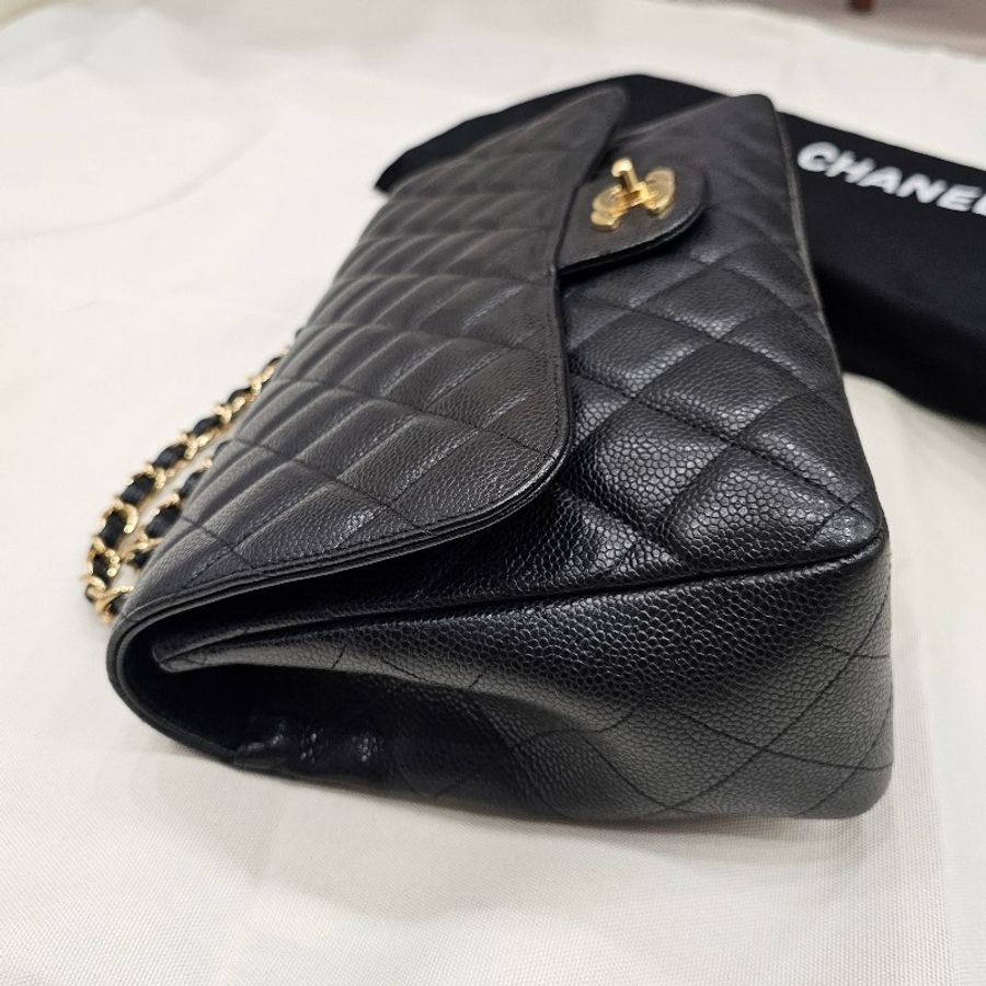 Chanel Jumbo 口蓋包(黑荔枝.金扣)-12