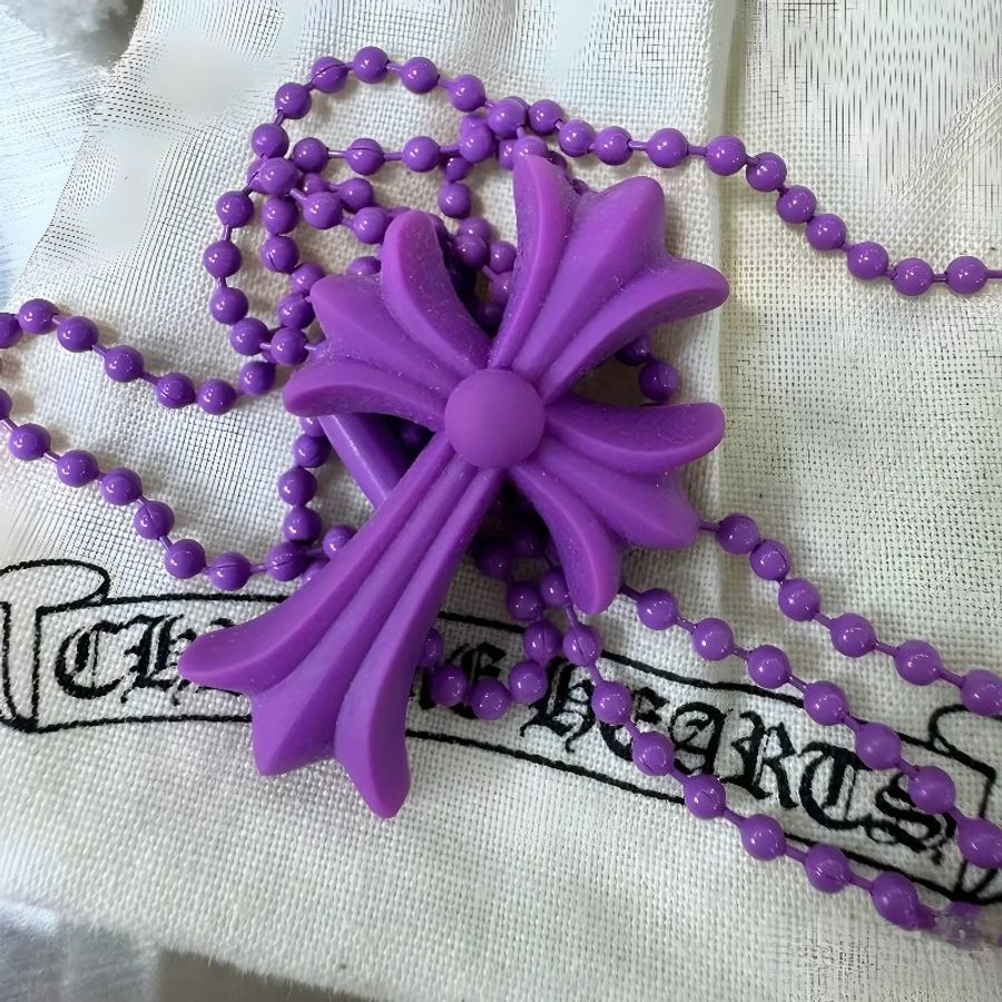 Chrome Hearts 克罗心 树脂项链紫色 夏天必备神器 白搭首饰-1