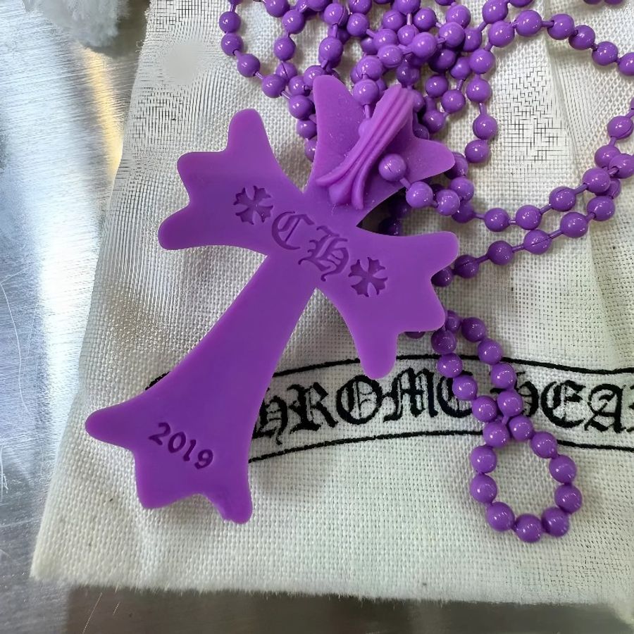 Chrome Hearts 克罗心 树脂项链紫色 夏天必备神器 白搭首饰-2