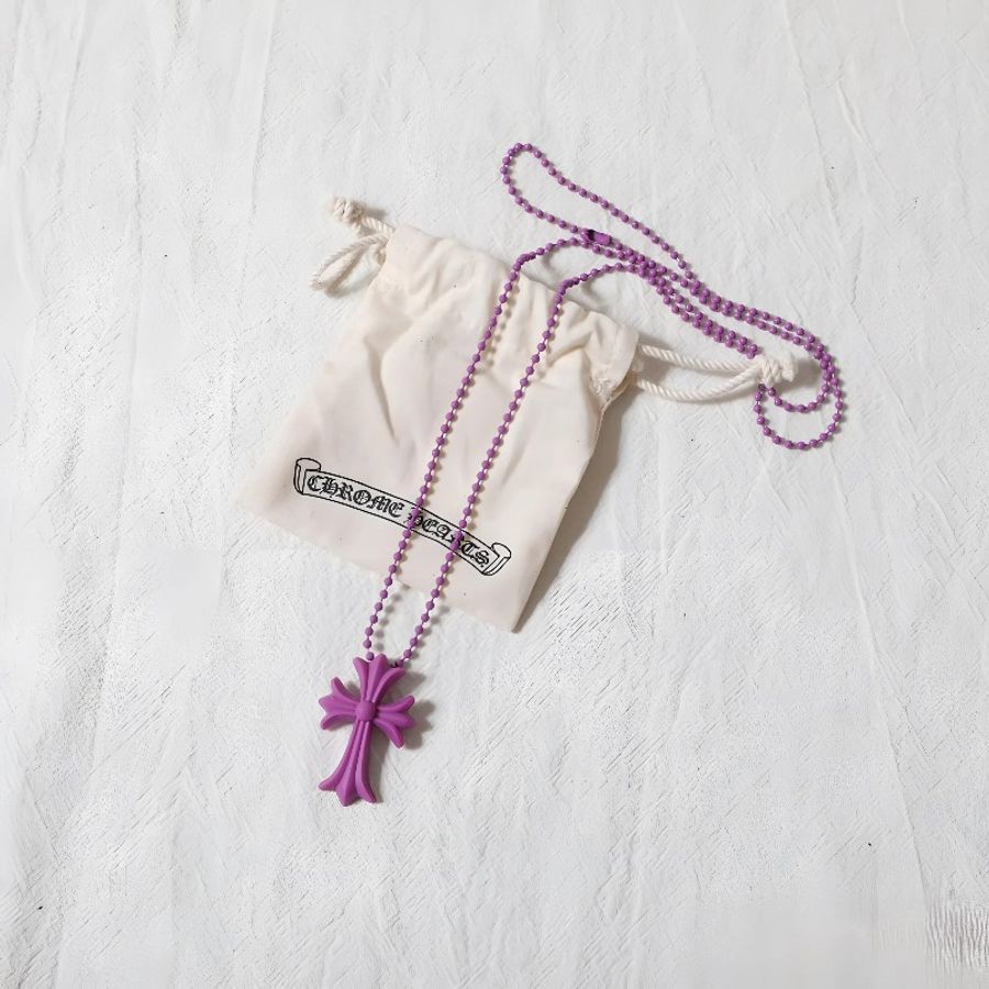 Chrome Hearts 克罗心 树脂项链紫色 夏天必备神器 白搭首饰-18