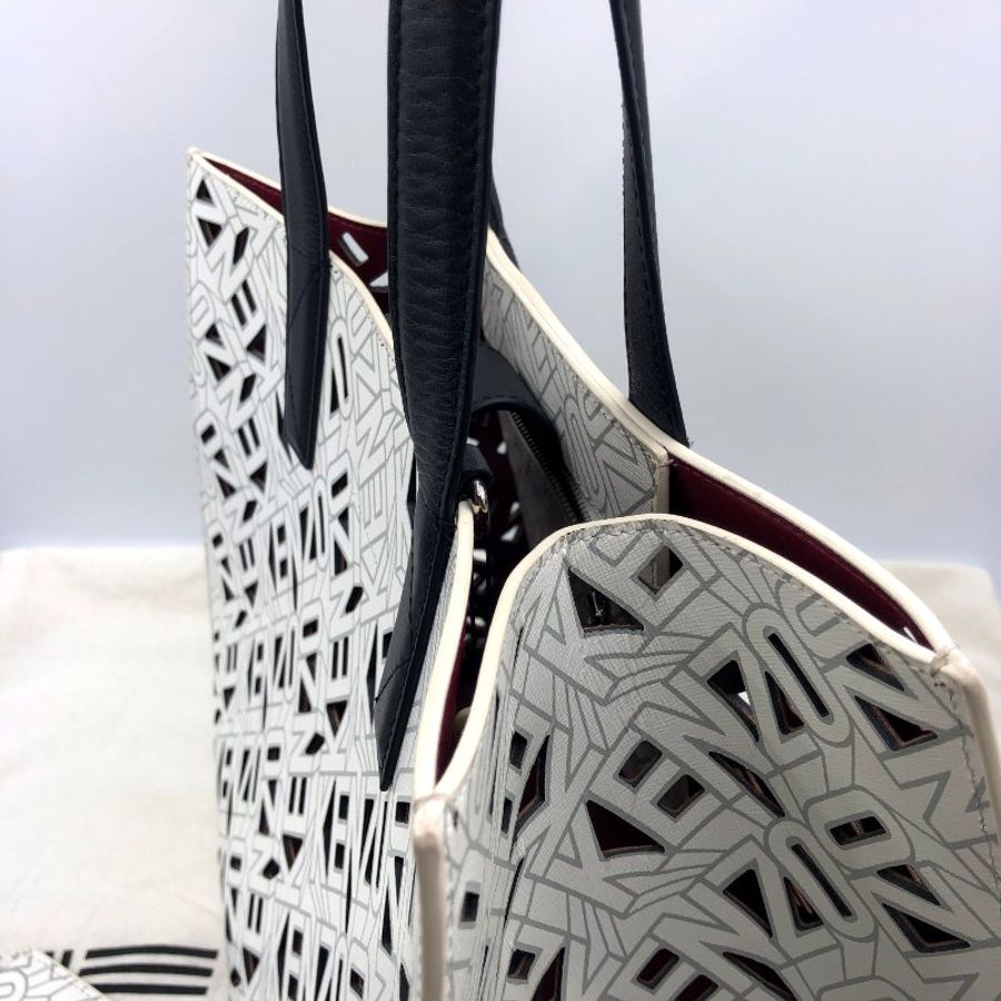 KENZO Flying 縷空包,高田賢三,KENZO Paris,設計款,時尚感,單肩包,托特包,手拿包,子母包,二手真品,正品,現貨【已售出】-13