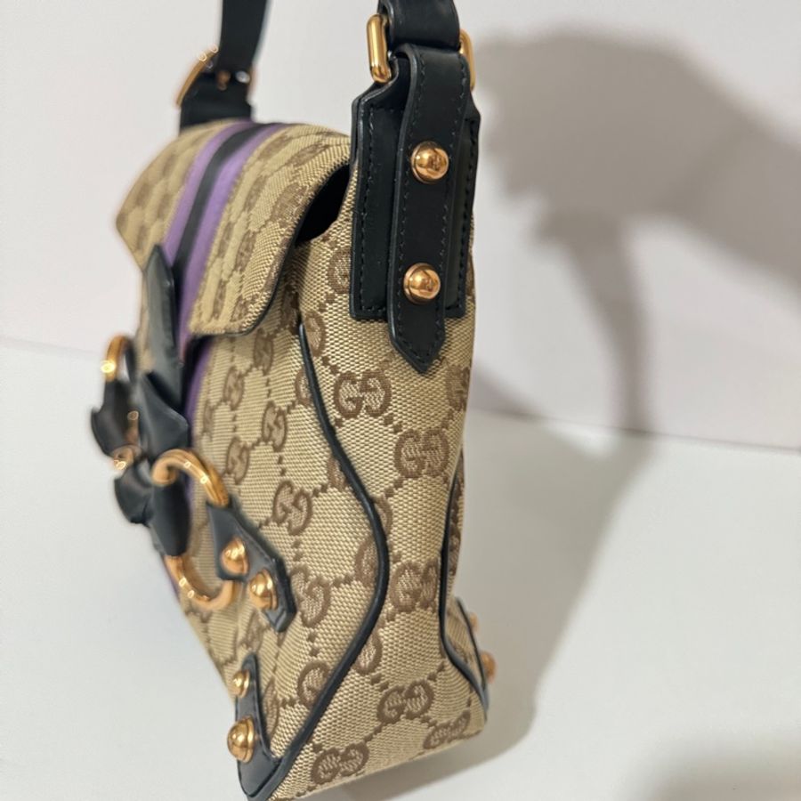 Gucci GG Horsebit bag with purple💜-23