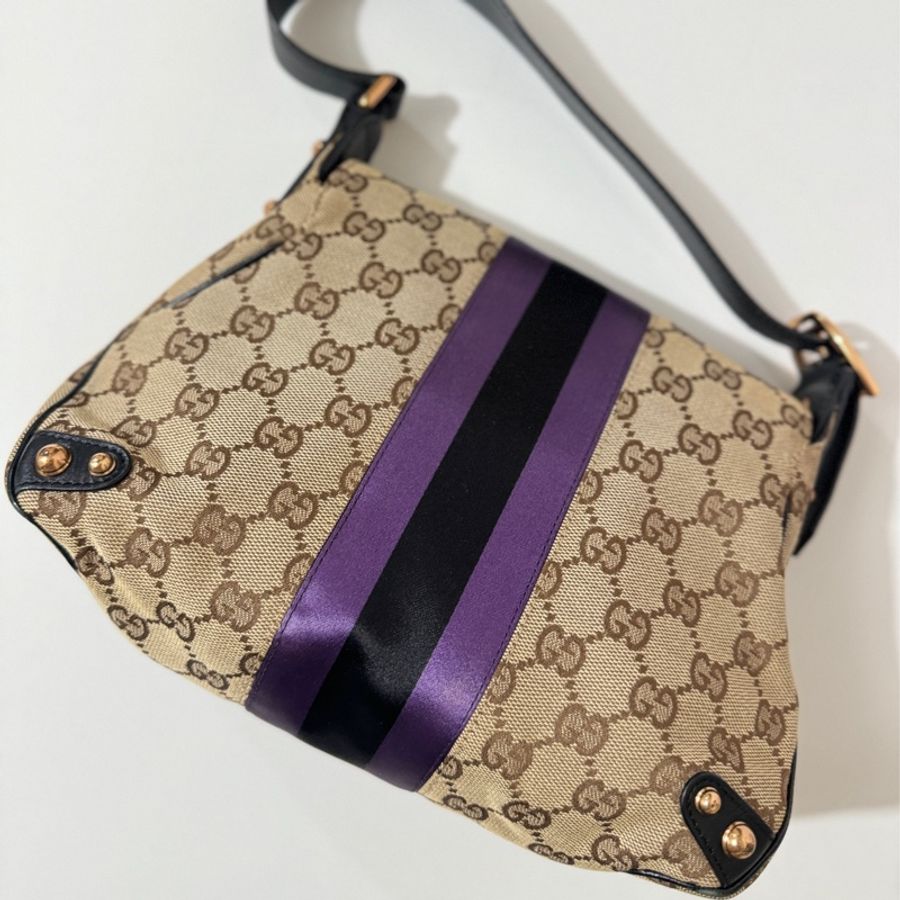 Gucci GG Horsebit bag with purple💜-16