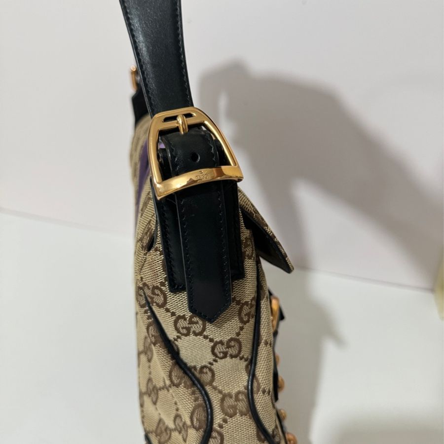 Gucci GG Horsebit bag with purple💜-21