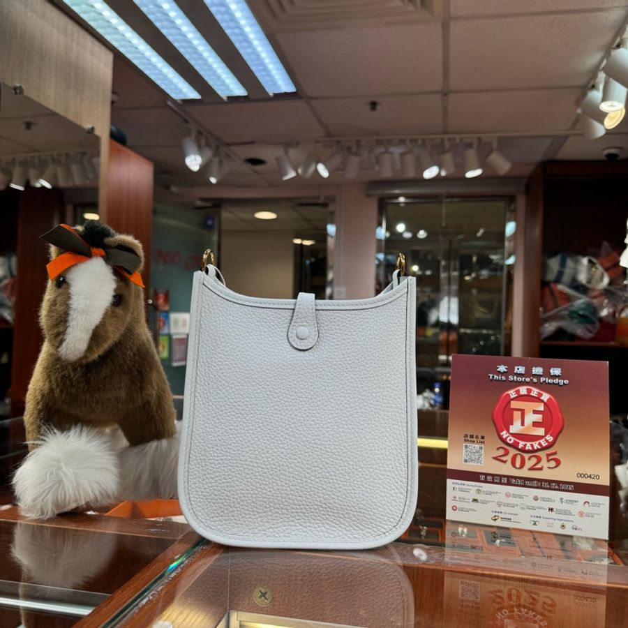 ✨持有正品正貨標籤公司✨Mini Evelyne New white 新白色金扣-1