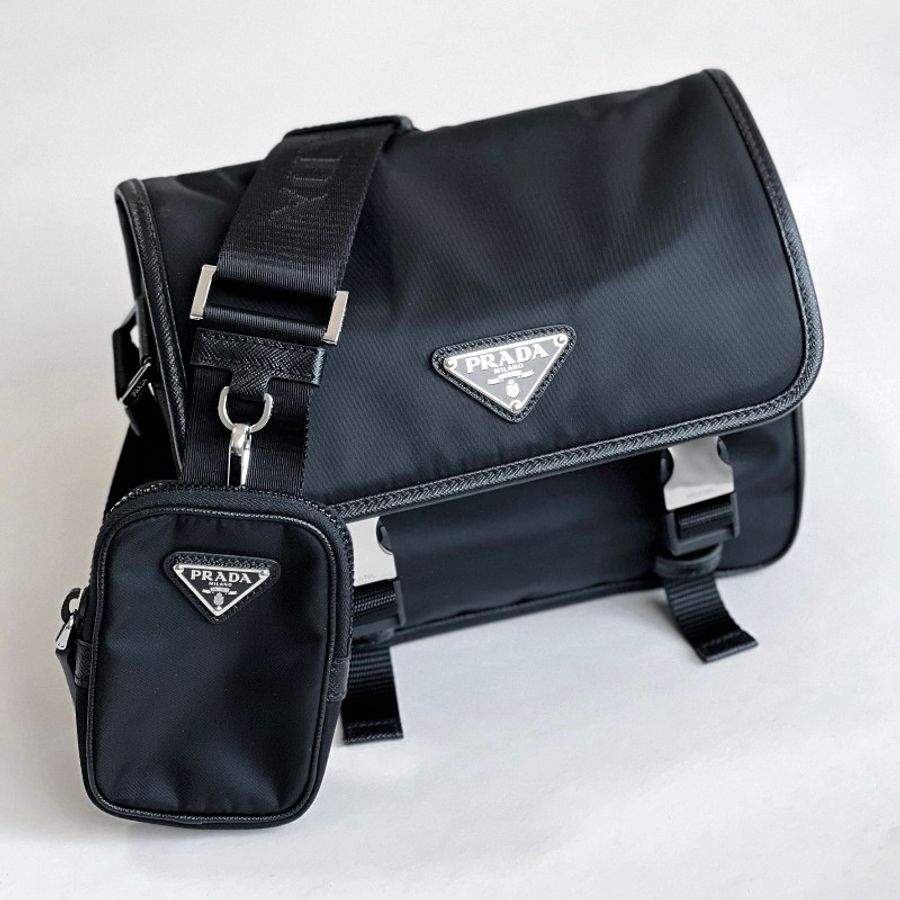 PRADA 尼龍相機包Re-Nylon 及 Saffiano 皮革肩背袋-6