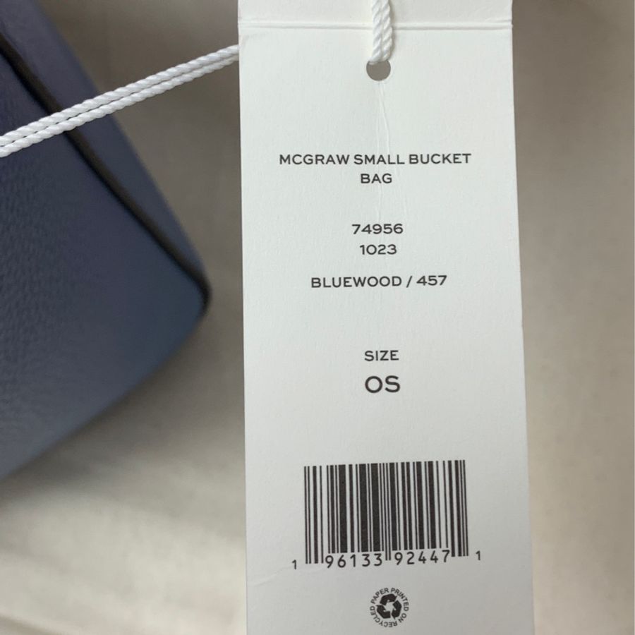 全新Tory Burch Small Mcgraw Bucket Bag水桶包(霧霾藍)-6