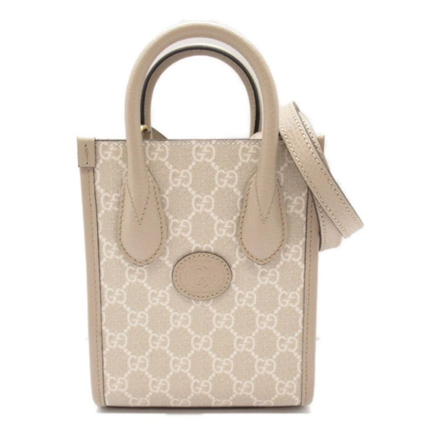 GUCCI迷你托特671623 UULBT 9683奶油老花-3