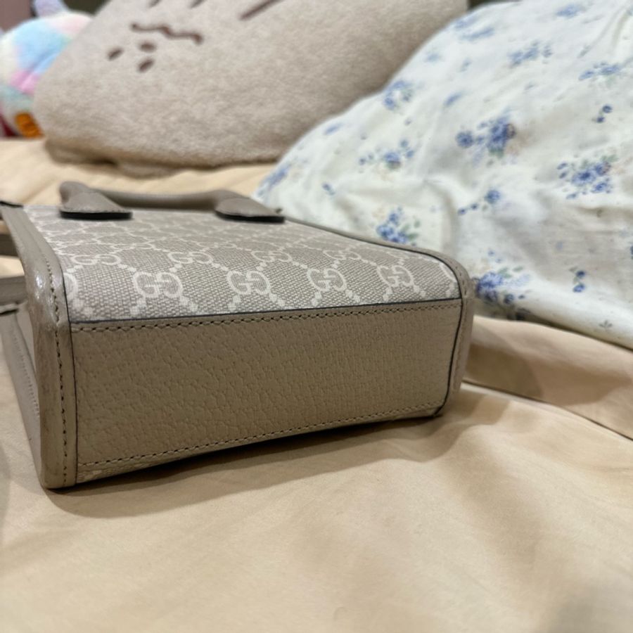 GUCCI迷你托特671623 UULBT 9683奶油老花-8