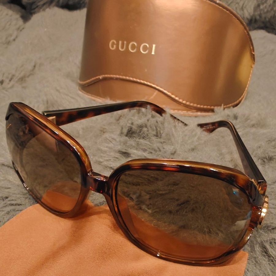 日本帶回中古gucci古馳大logo墨鏡-6