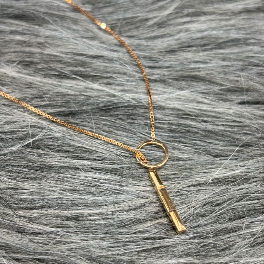 GUCCI 662110 LINK TO LOVE 750 18K金 玫瑰金 Y字鍊 項鍊 細鍊-14