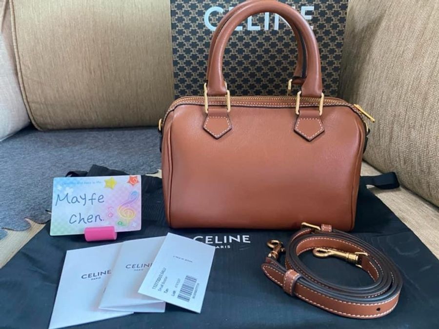 CELINE 小牛皮波士頓包-13