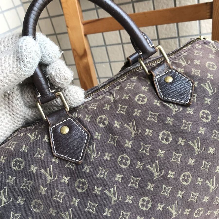 LV 路易威登 Louis Vuitton Monogram Mini Lin Speedy 30 Handbag Boston Bag 手提包 波士頓包 旅行包 旅行袋 皮夾 / 手拿包 / 錢包-5