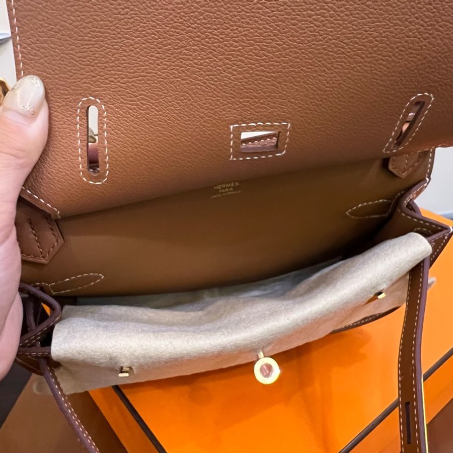 全新愛馬仕 迷你吉普賽 Hermes mini jypsiere 金棕!!!-10