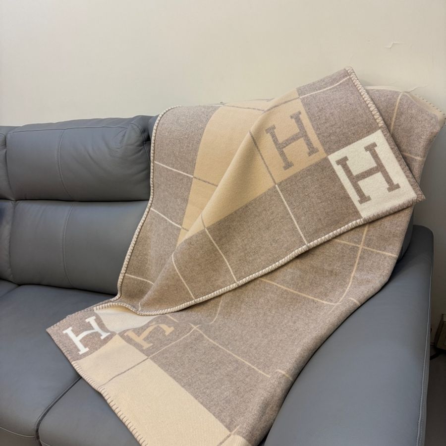Hermes Avalon 毛毯 燕麥色 爆款 全新-0