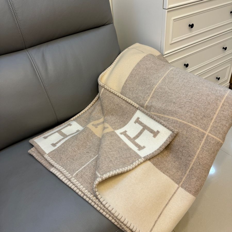 Hermes Avalon 毛毯 燕麥色 爆款 全新-1