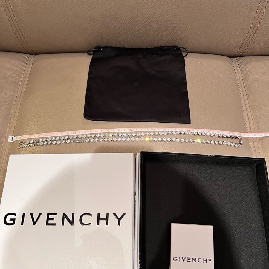 Givenchy水鑽頸鏈💎 4G Crystal long necklace in metal with crystals(男女皆可)-9