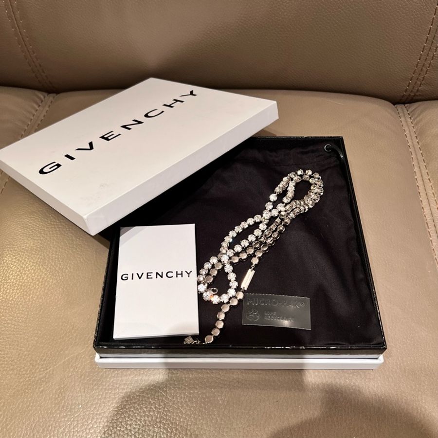 Givenchy水鑽頸鏈💎 4G Crystal long necklace in metal with crystals(男女皆可)-10