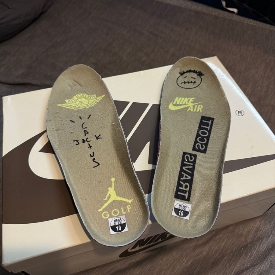 Nike Air Jordan 1 Golf x Travis Scott Neutral Olive 低筒 倒勾 橄欖綠-4