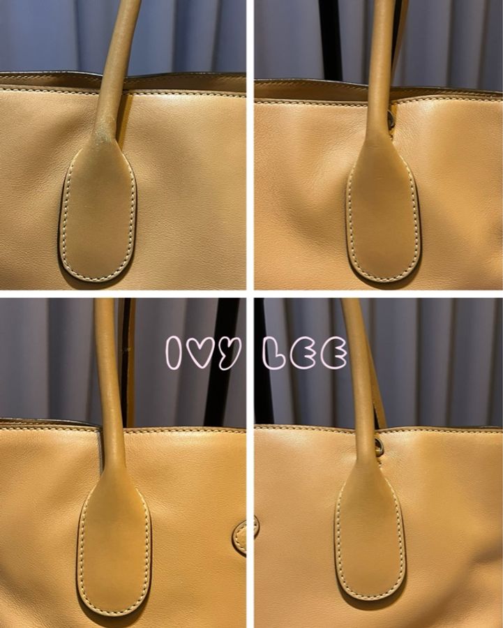 TOD's 經典手提包 肩背包 斜背包 奶茶色 皮革標誌 二手精品-18