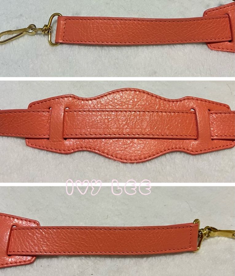 BALENCIAGA Giant City 281770 2Way 單肩包 手袋 皮革 粉橘色 鉚釘 金扣 二手精品-25