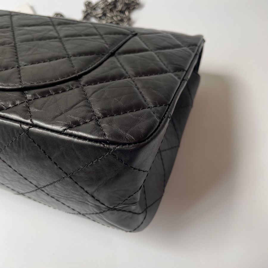 CHANEL 黑銀2.55 32cm-14