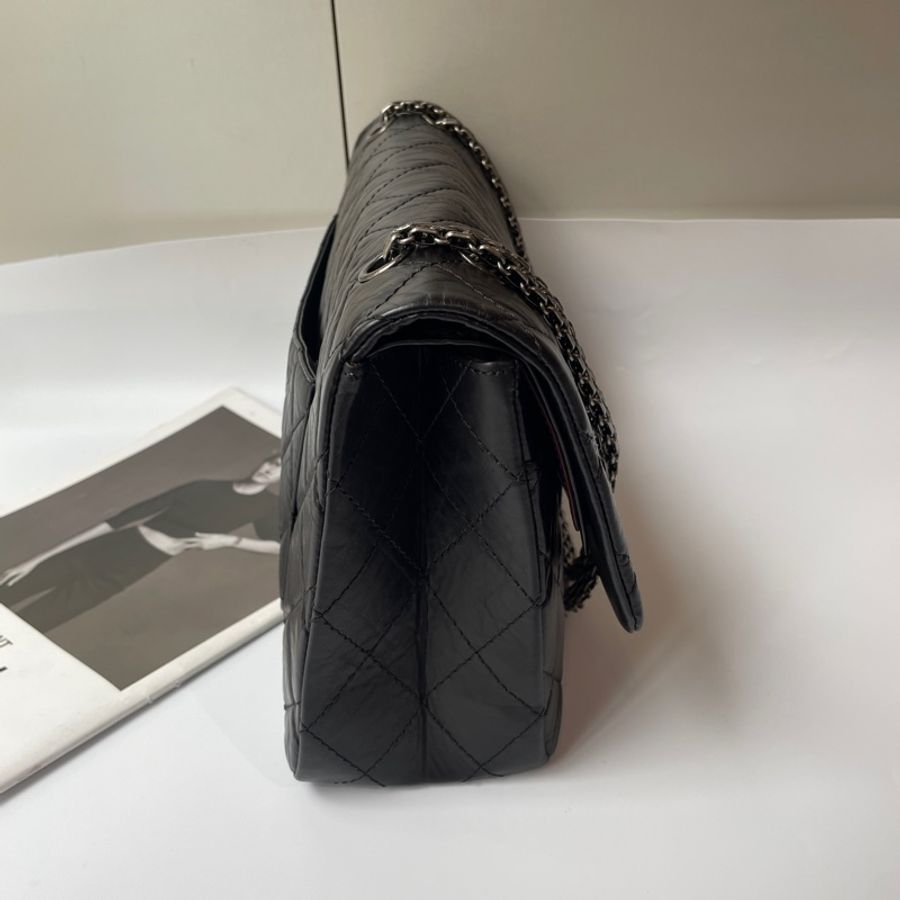 CHANEL 黑銀2.55 32cm-16