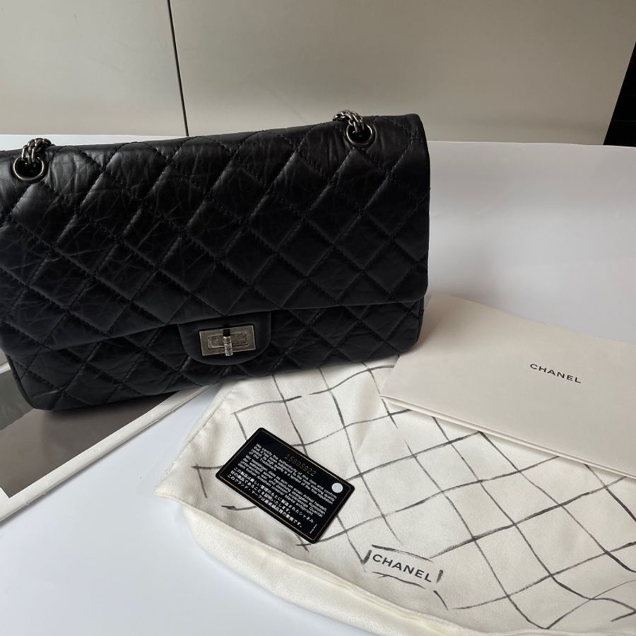 CHANEL 黑銀2.55 32cm-18