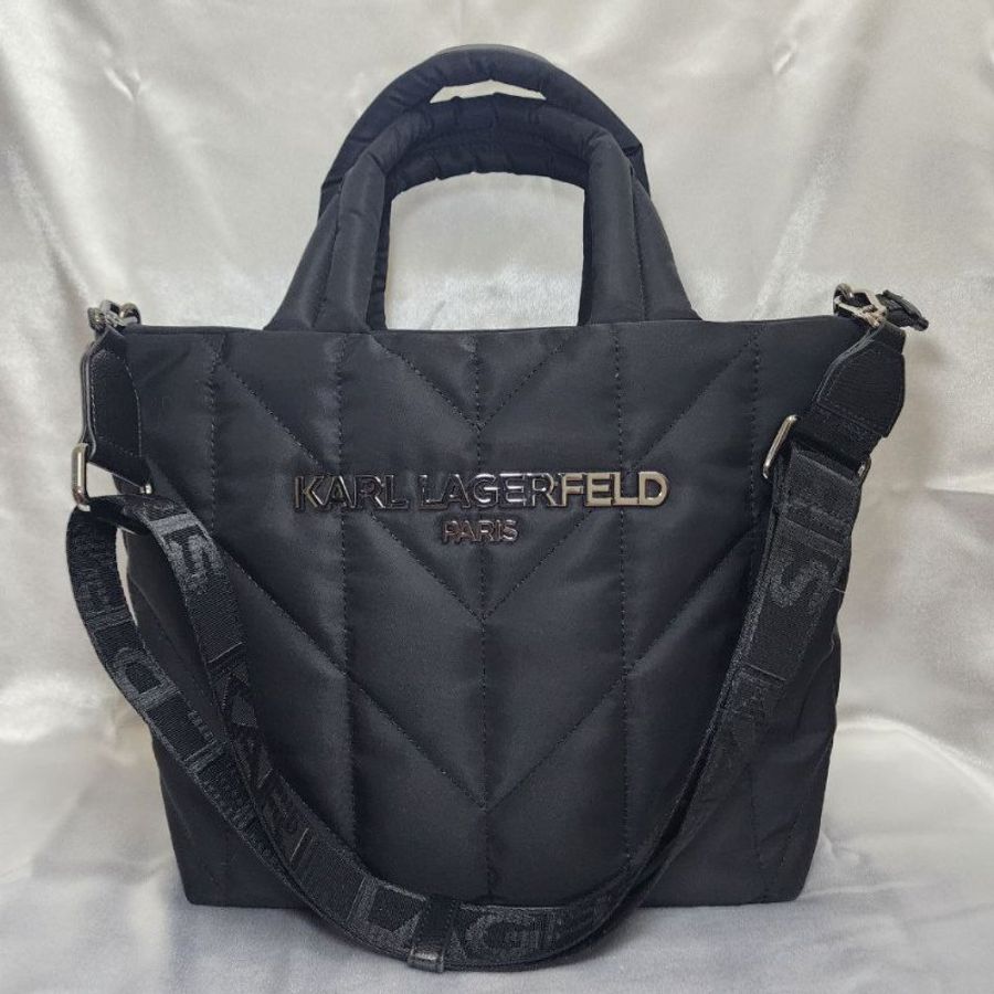 卡爾 Karl Lagerfeld Paris Voyage 尼龍縫線托特包-1