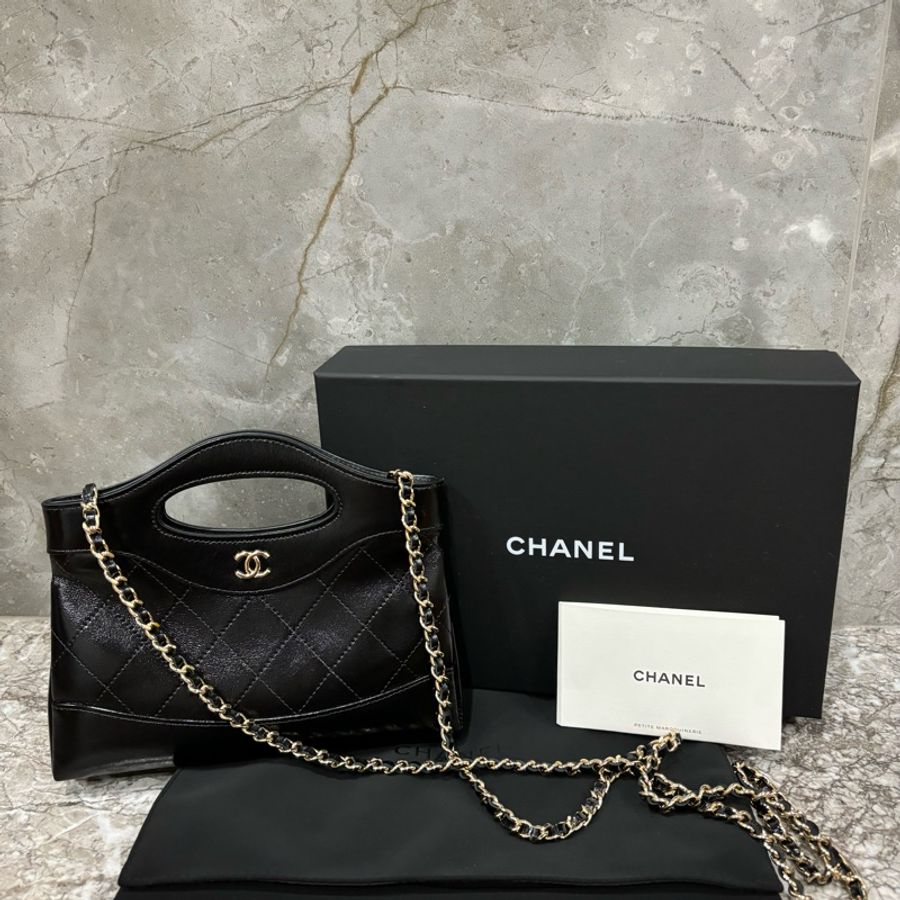 (2024爆款)🖤CHANEL 31 bag nano 黑色晶片款-0