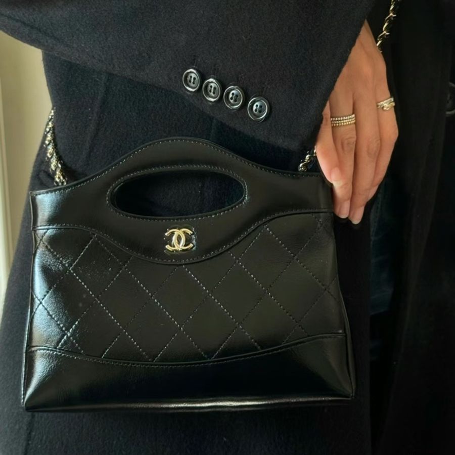 (2024爆款)🖤CHANEL 31 bag nano 黑色晶片款-3