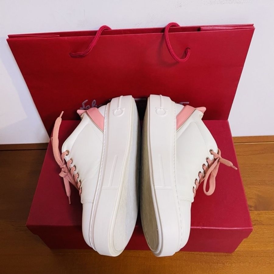 Ferragamo厚底小白鞋-8