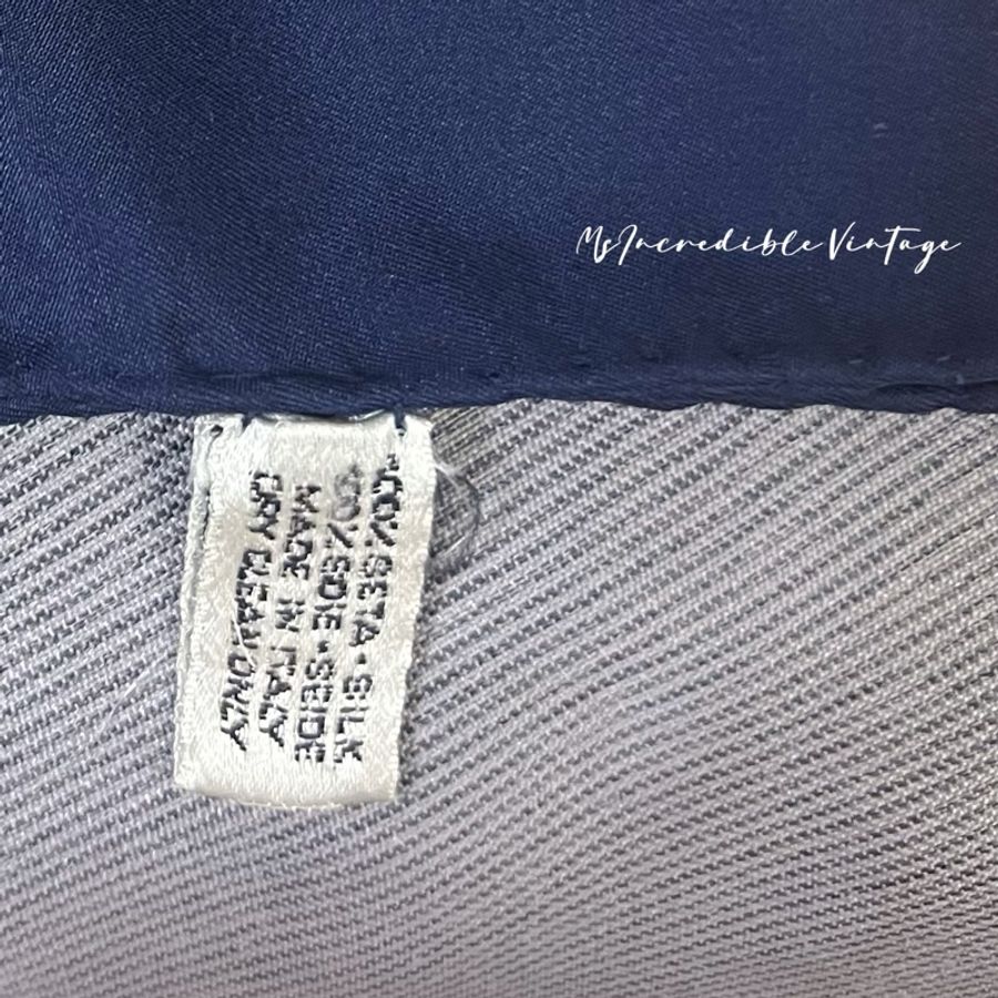 Chanel 藍金色首飾絲巾 CC Mark Chain Print Scarf Navy-16