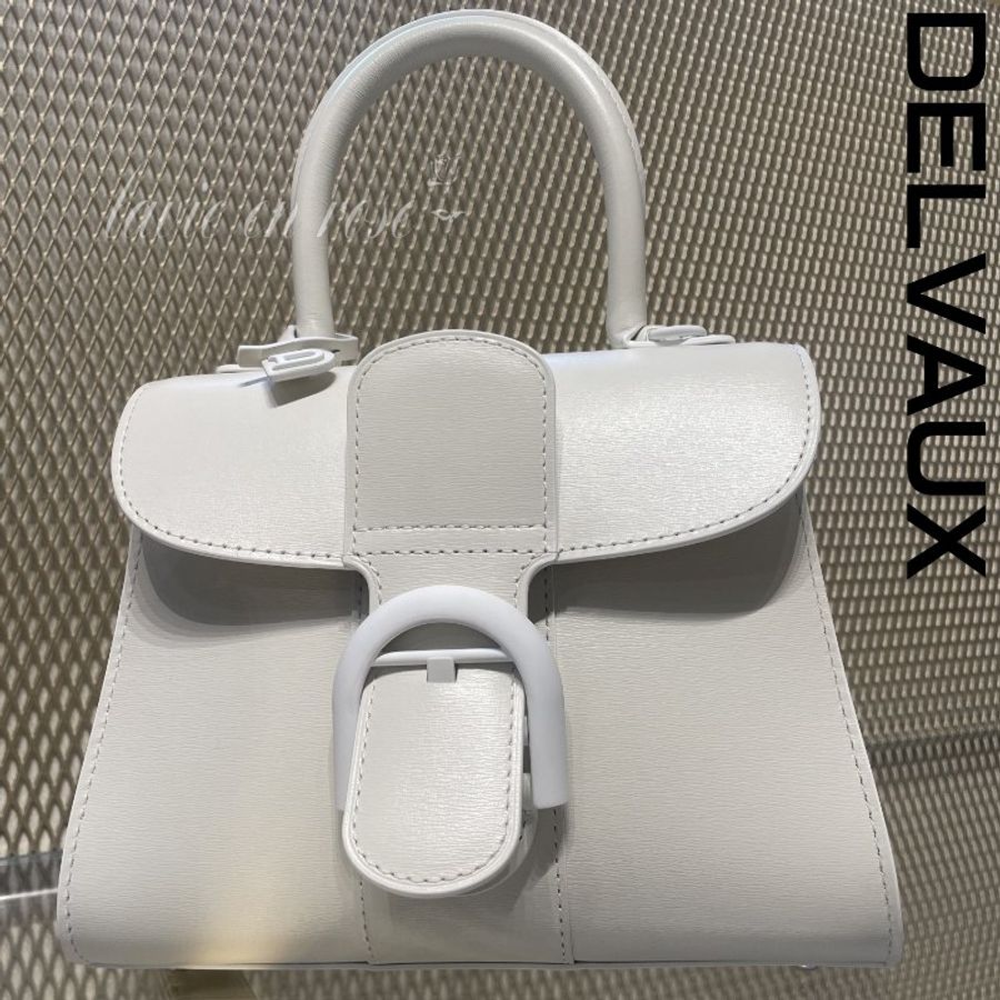 "限時降價 夏季折扣"-Delvaux Box 小牛皮 Mini Brillant 包 白色《2024季度★全新商品 》-6