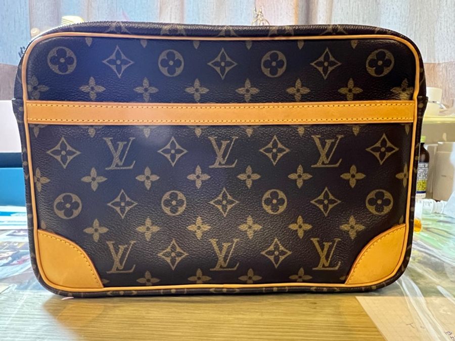 LV 絕版 LOUIS VUITTON Vintage 經典花紋老花包記者包航空包斜背包-1