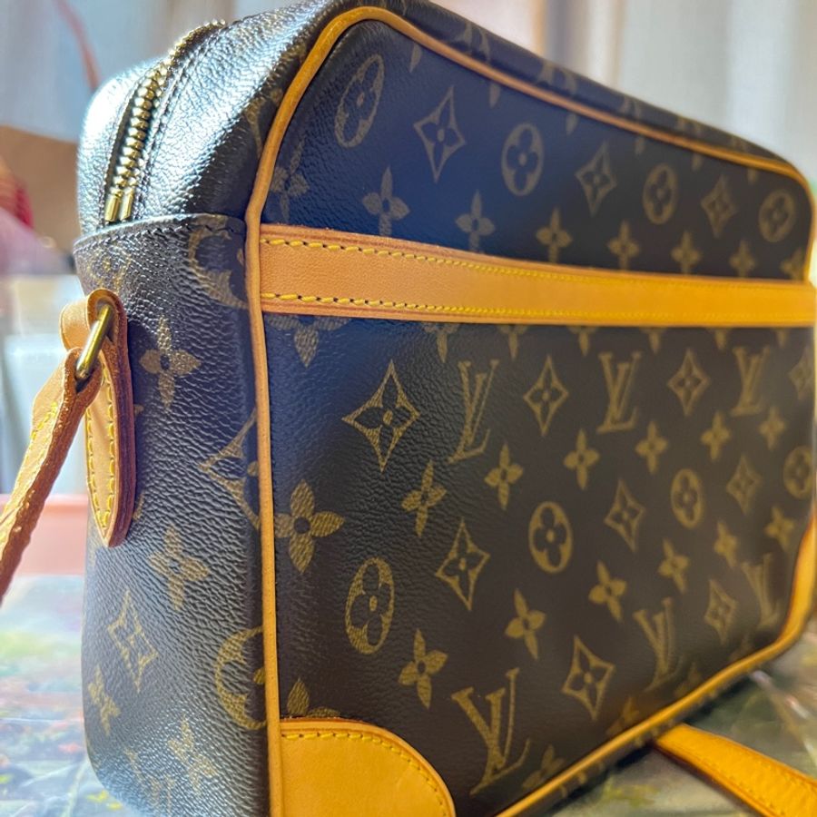 LV 絕版 LOUIS VUITTON Vintage 經典花紋老花包記者包航空包斜背包-3